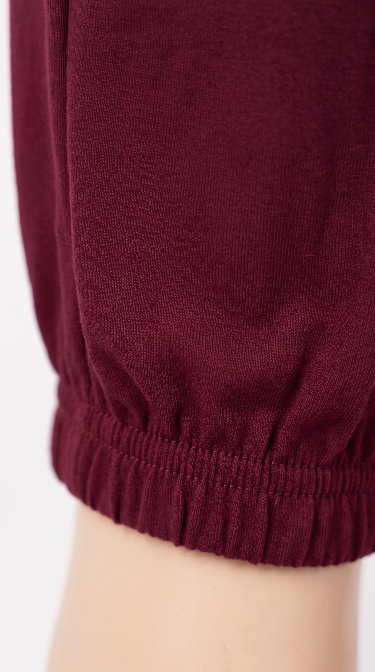 Women's Maroon Jogger Sweatpants Soft Knit Lounge Pants