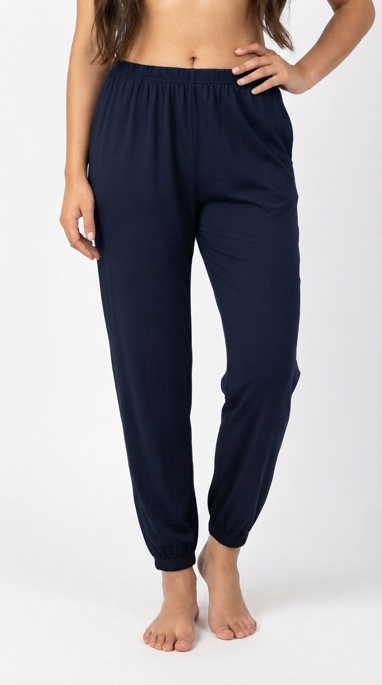 Women's Maroon Jogger Sweatpants Soft Knit Lounge Pants